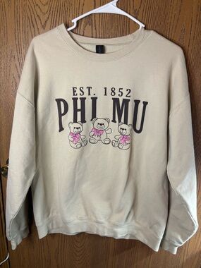 Phi Mu Sorority Crewneck Girly Coquette Size L